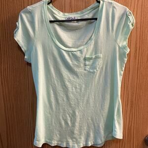 EXPRESS Roll Tab Sleeve Pocket Tee Shirt Size Medium